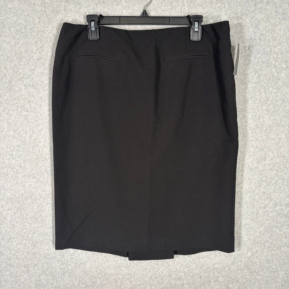 Sutton Studio Skirt Sz 12 Black Mini Slit Career Office Church‎ Vintage USA NEW